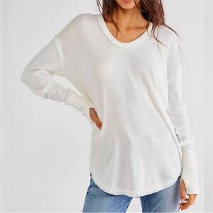 WE THE FREE Colby Top Long Sleeve Ivory